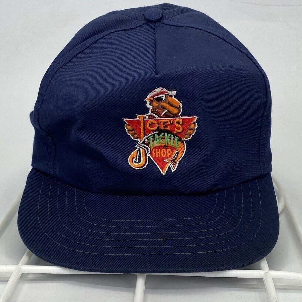 Vintage‎ Joe Camel Joe's Tackle Shop Snapback Hat USA Cig Advert Blue